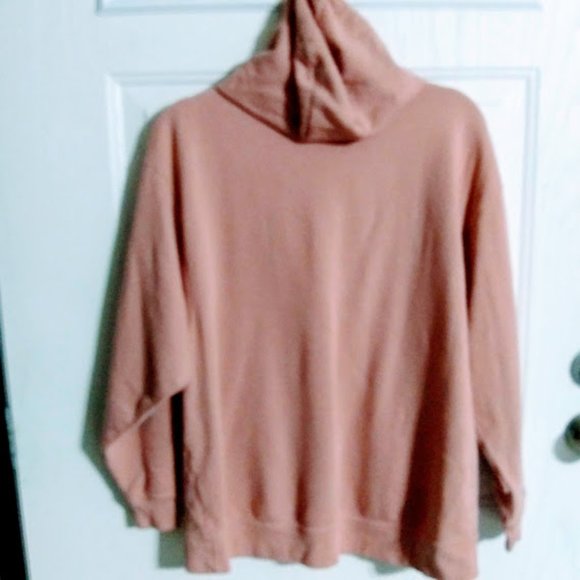 NIKE HOODIE PULLOVER*LIGHTWEIGHT*LACED V NECK*WOMEN SIZE M*DUSTY ROSE COLOR* - Picture 5 of 7